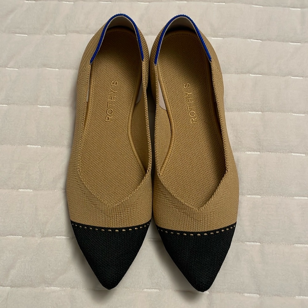 Rothy’s - The Point in Camel Captoe, Size 9.5